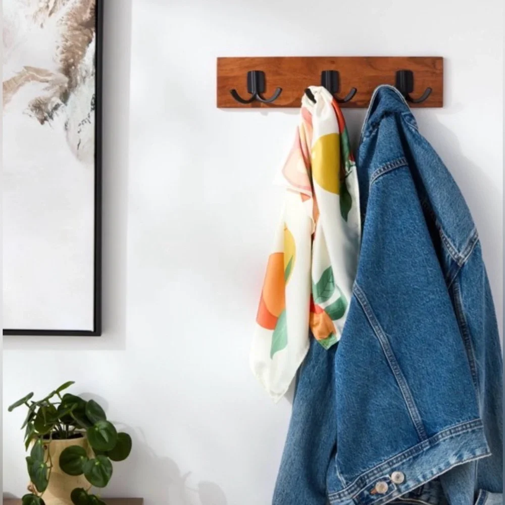 🐙 Brightroom Acacia Wood & Metal Octopus Wall Hook Rack 🐙